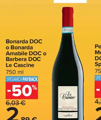 Bonarda DOC o Bonarda Amabile DOC o Barbera DOC Le Cascine