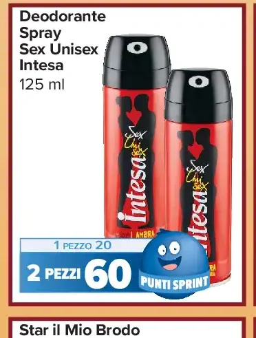 Deodorante spray Sex Unisex Intesa 125 ml