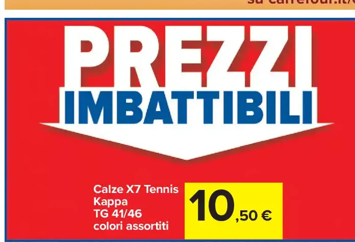 Calze X7 Tennis Kappa TG 41/46 colori assortiti