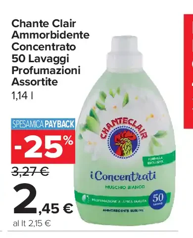 Chante Clair Ammorbidente Concentrato 50 Lavaggi Profumazioni Assortite