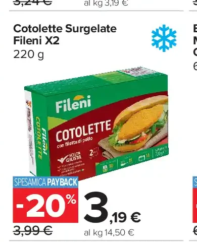 Cotoletta surgelata Fileni X2
