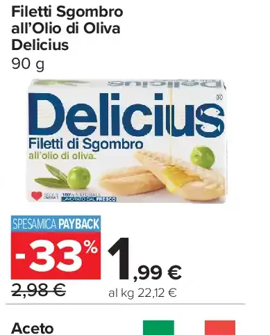 Filetti Sgombro all'Olio di Oliva Delicius
