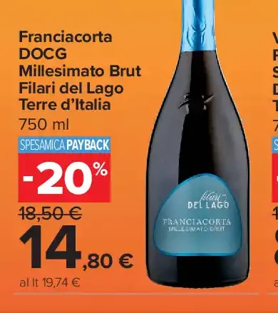 Franciacorta DOCG Millesimato Brut Filari del Lago Terre d'Italia