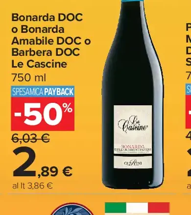 Bonarda DOC o Bonarda Amabile DOC o Barbera DOC Le Cascine