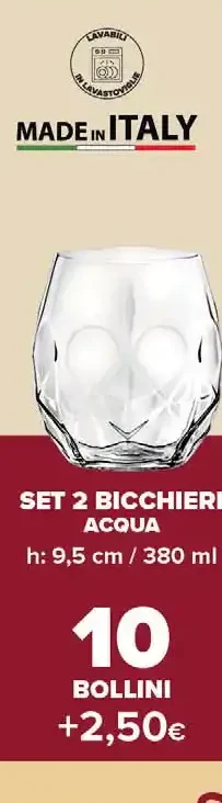 Set 2 bicchieri acqua RCR Diamonds