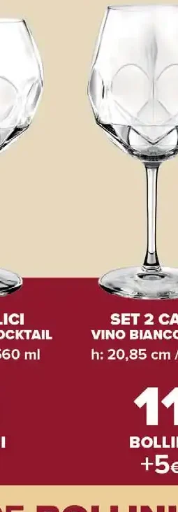 Set 2 calici vino bianco/drink RCR Diamonds