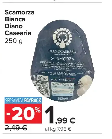 Scamorza Bianca Diano Casearia
