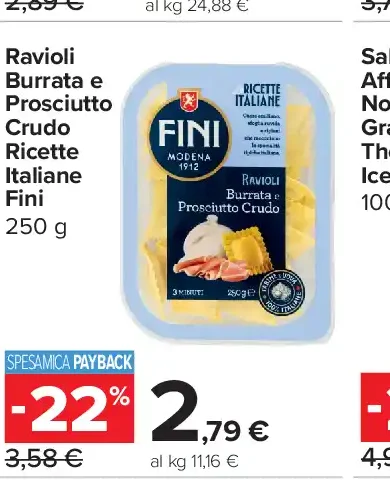 Ravioli Burrata e Prosciutto Crudo Fini