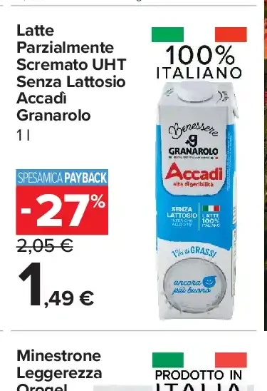 Latte parzialmente scremato senza lattosio