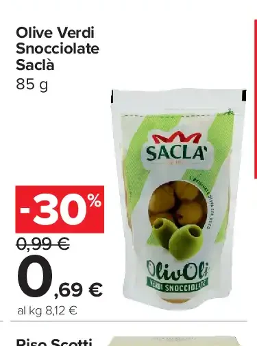 Olive verdi snocciolate