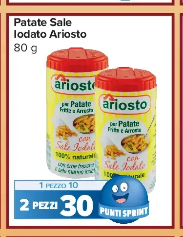 Patate sale iodato Ariosto 80 g