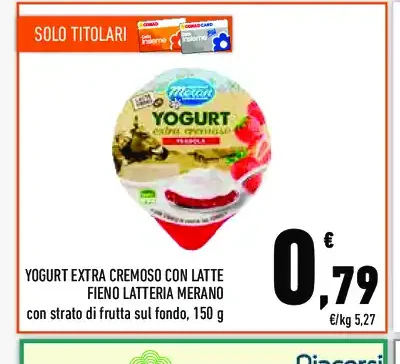 Yogurt extra cremoso con latte fieno