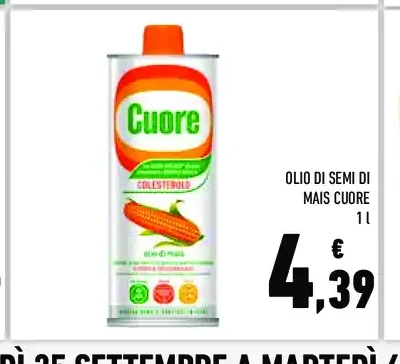 Olio di semi di mais Cuore