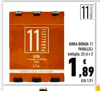 Birra bionda 11 Paralleli