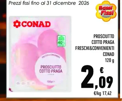 Prosciutto cotto Praga Freschi&Convenienti Conad