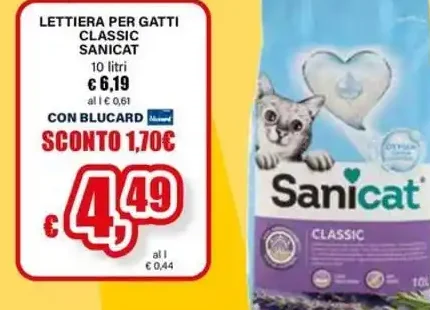 Lettiera per gatti Classic Sanicat