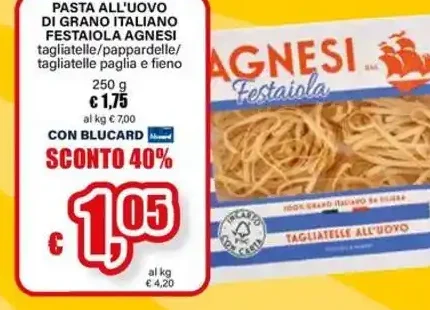 Pasta all'uovo Agnesi Festaiola
