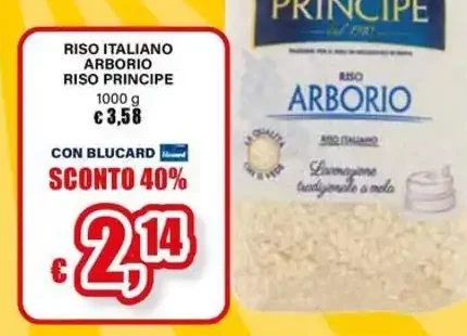 Riso italiano Arborio Riso Principe