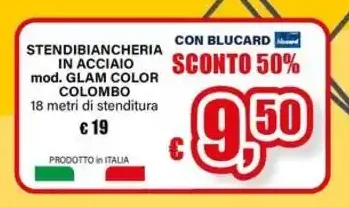 Stendibiancheria in acciaio mod. Glam Color Colombo