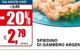 Spiedino di gambero argentino