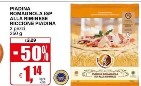 Piadina romagnola IGP alla riminese