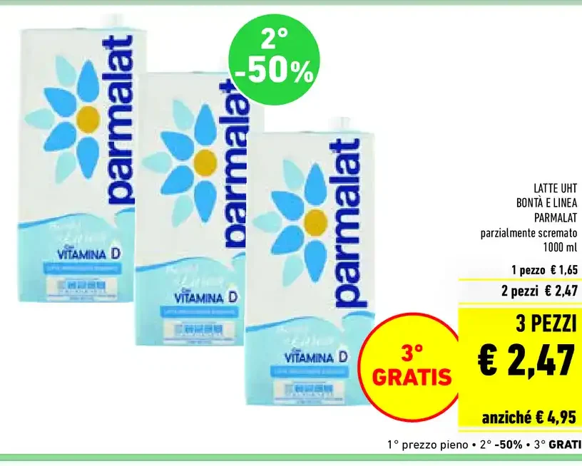 Latte UHT parzialmente scremato 1000 ml