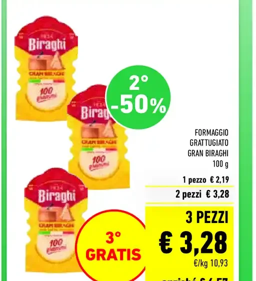 Formaggio grattugiato Gran Biraghi 100 g