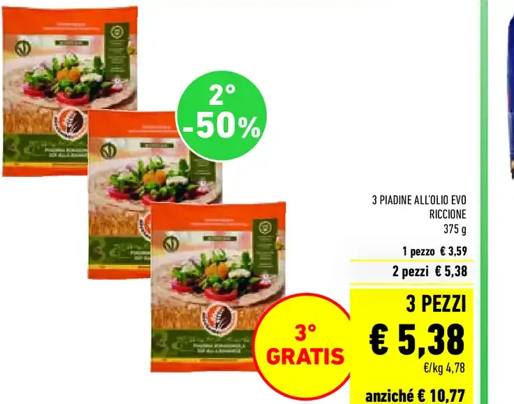 Piadine all'olio EVO RICCIONE 375 g