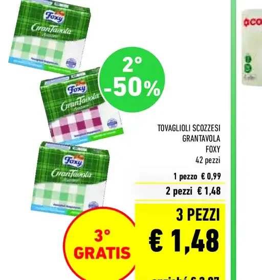 Tovaglioli scozzesi Grantavola Foxy 42 pezzi