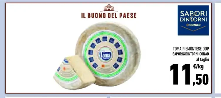 Toma piemontese DOP Sapori&Dintorni Conad