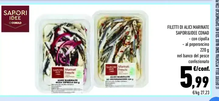 Filetti di alici marinate