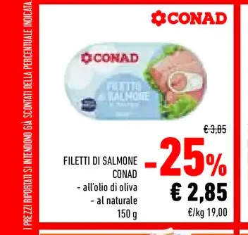 Filetti di salmone Conad