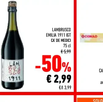Lambrusco Emilia 1911 IGT Ca' de' Frati