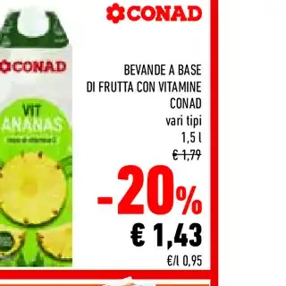 Bevanda a base di frutta con vitamine Conad