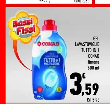 Gel lavastoviglie Tutto in 1 Conad