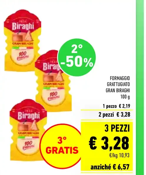 Formaggio grattugiato Gran Biraghi 100 g