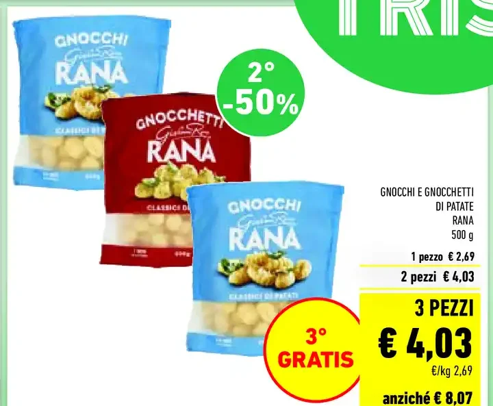 Gnocchi e gnocchetti di patate Rana 500 g