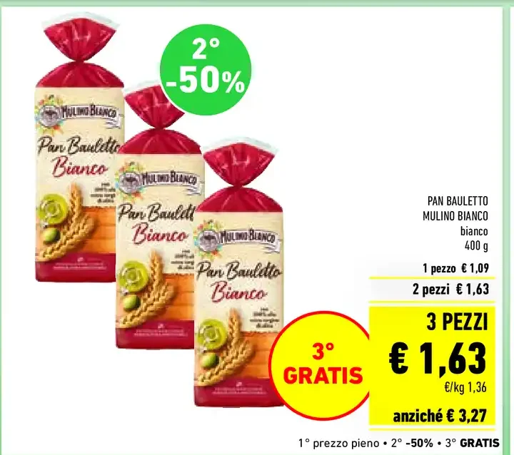 Pan bauletto Mulino Bianco bianco 400 g