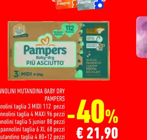 Pannolini mutandina Baby Dry Pampers