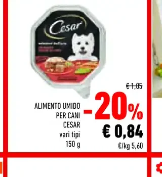 Alimento umido per cani Cesar