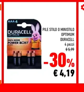 Pile stilo o ministilo Optimum Duracell