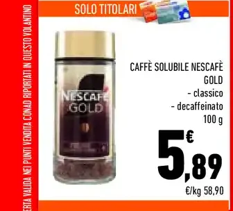 Caffè solubile Nescafé Gold