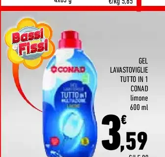 Gel lavastoviglie Tutto in 1 Conad