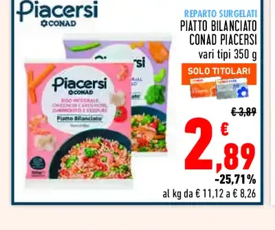 Piatto bilanciato Conad Piacersi