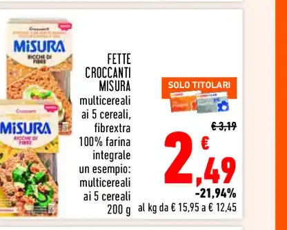 Fette croccanti Misura