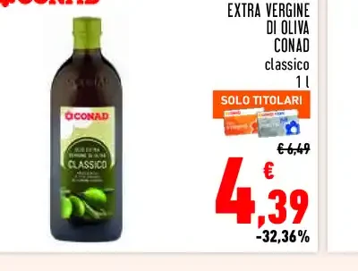 Olio extra vergine di oliva Conad