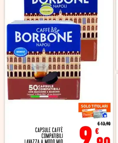Capsule caffè compatibili Lavazza a Modo Mio Caffè Borbone