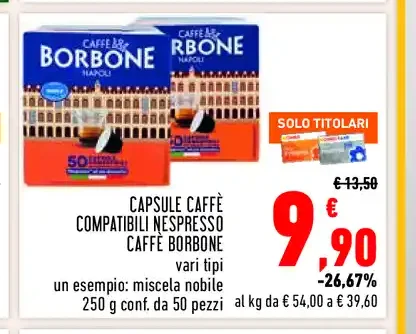 Capsule caffè compatibili Nespresso Caffè Borbone