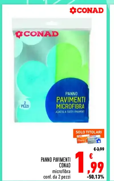 Panno pavimenti Conad in microfibra