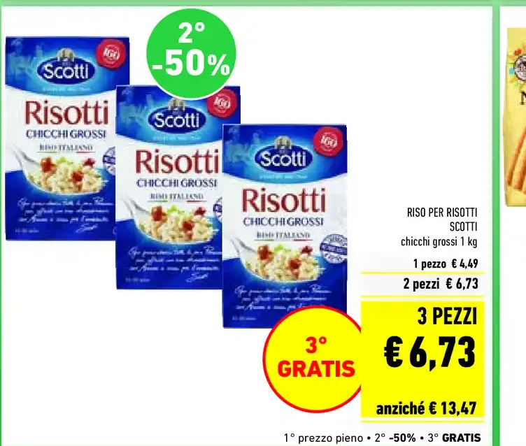 Riso per risotti Scotti chicchi grossi 1 kg